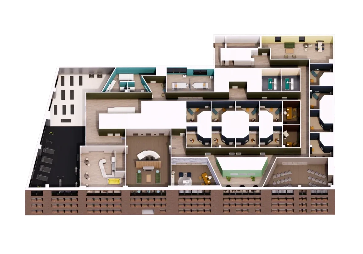 axonmetric of mva trauma rehab center