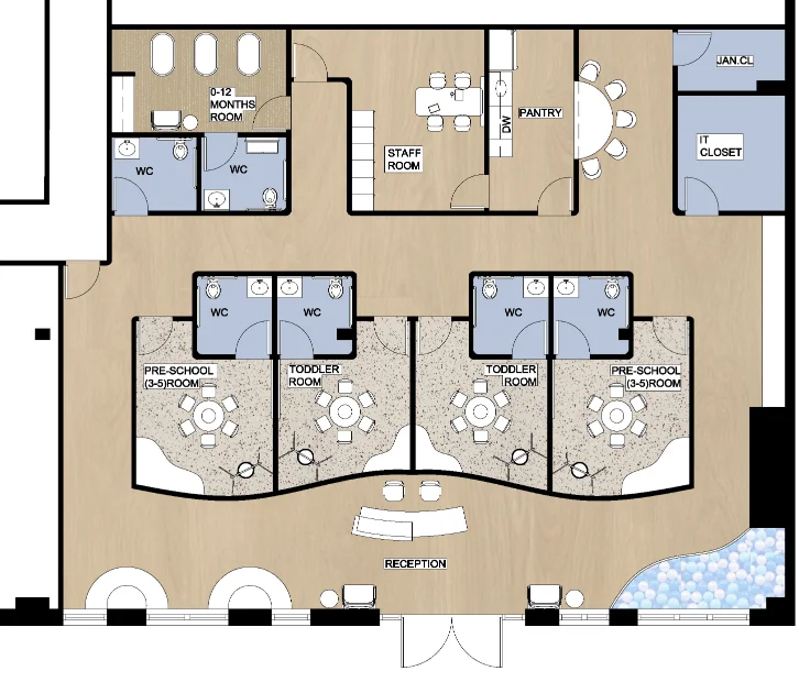 floor plan asd daycare center